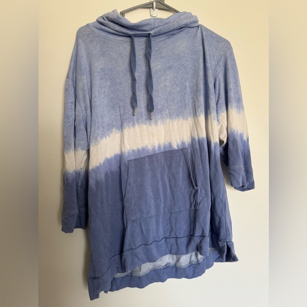 Women’s Koolaburra By Ugg Tie Dye Blue Cowl Neck Sweatshirt-Size M